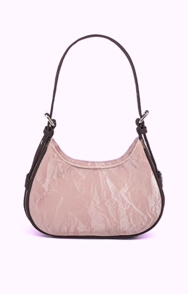 CRUSH HEART PINK VINYL CROSSBODY SHOULDER BAG