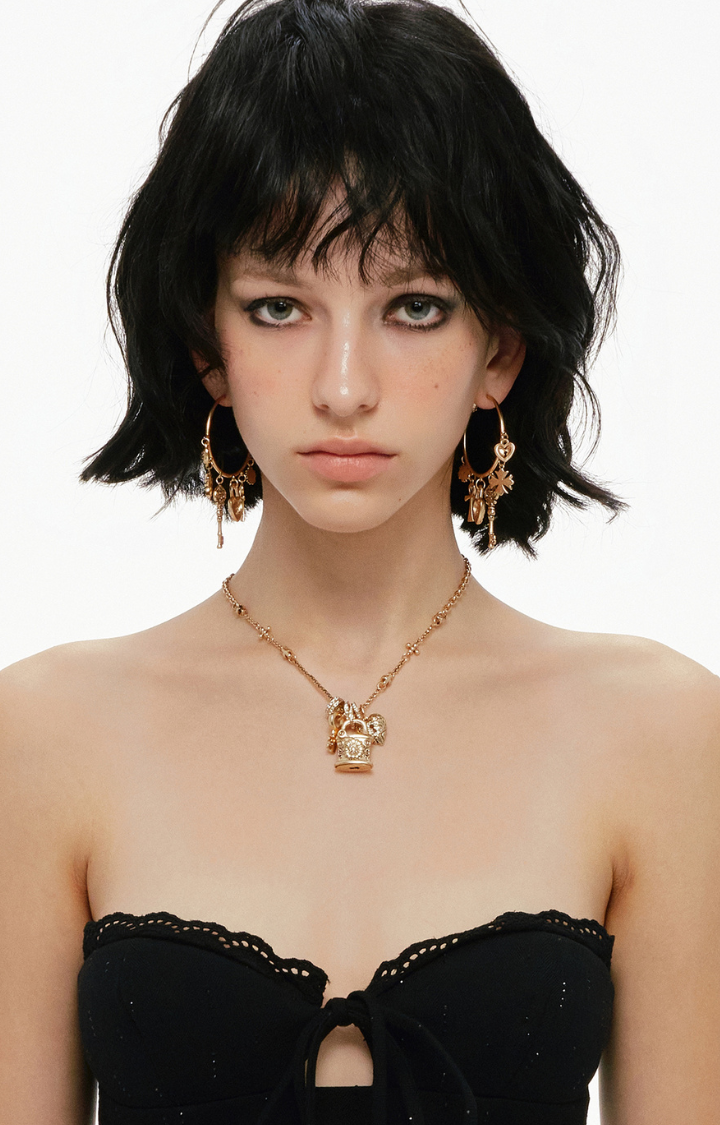 MIDNIGHT KEY OBSESSION HOOP EARRINGS