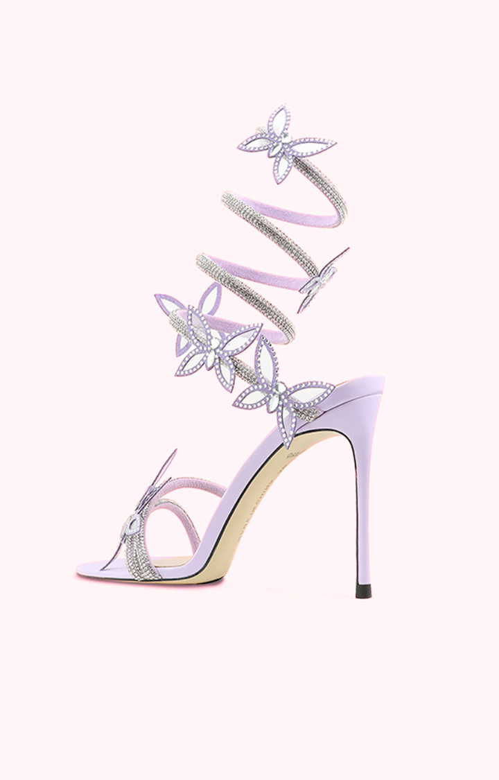 CELESTIAL BIND LAMBSKIN STILETTO SANDALS – VEIL PURPLE