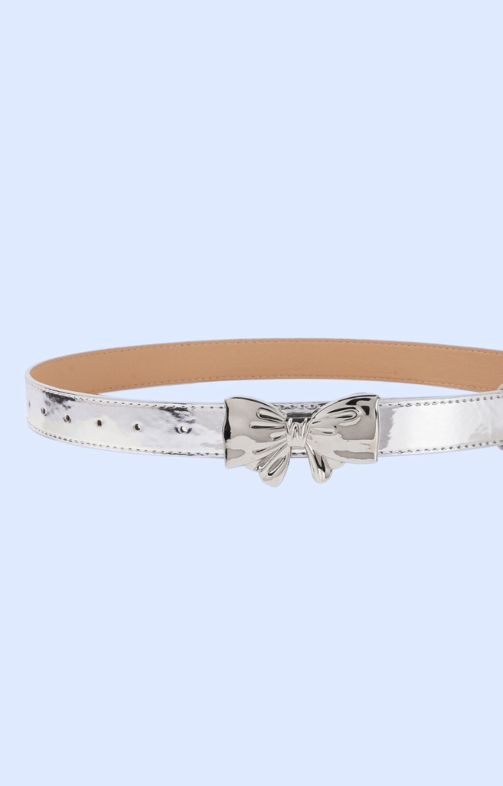 LUXE WING BOW BELT  METALLIC BUTTERFLY BUCKLE