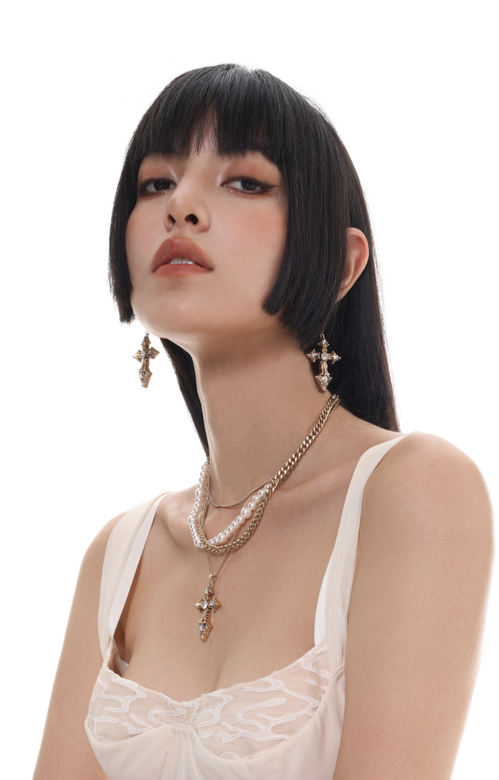 SAINT TEARS CROSS NECKLACE – BLESSED GOLD