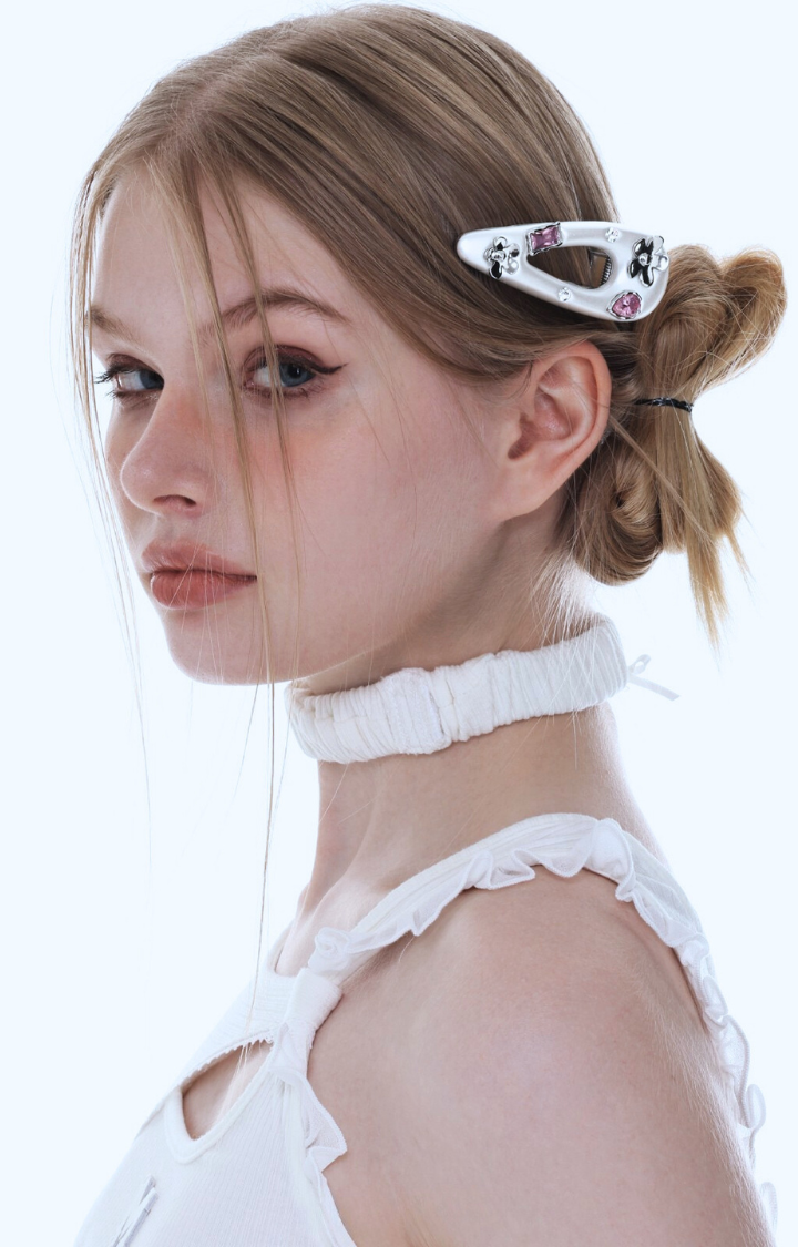 GLITTER BRAT CRYSTAL CLIP  ICE DROP / BAGUETTE