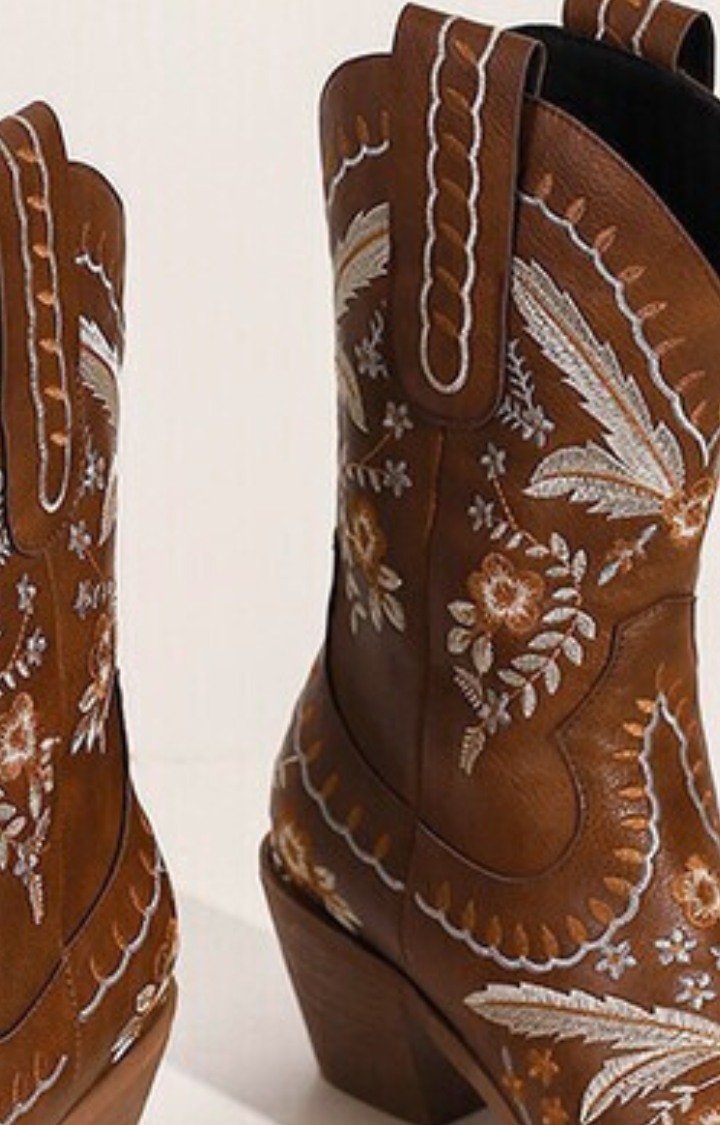 SADDLE BLOOM BOOTS - CINNAMON DUST