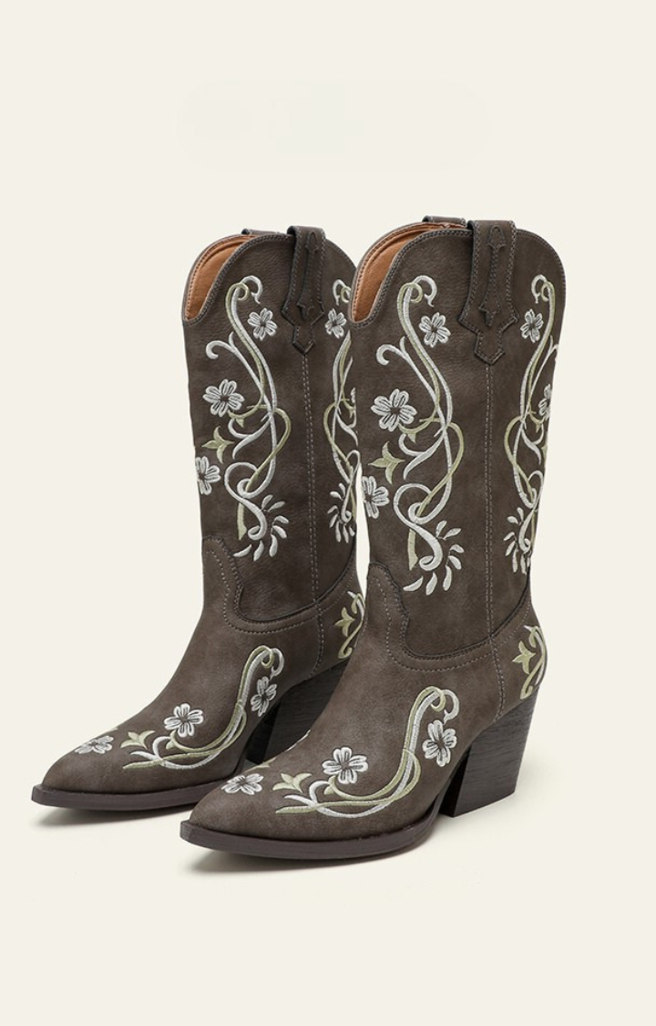 WILD BLOOM EMBROIDERED WESTERN BOOTS