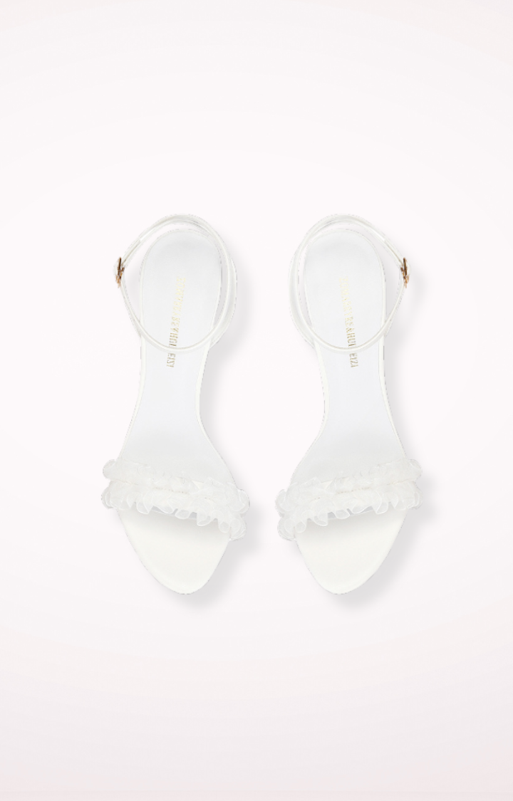 FRILL WHISPER HEELS WHITE