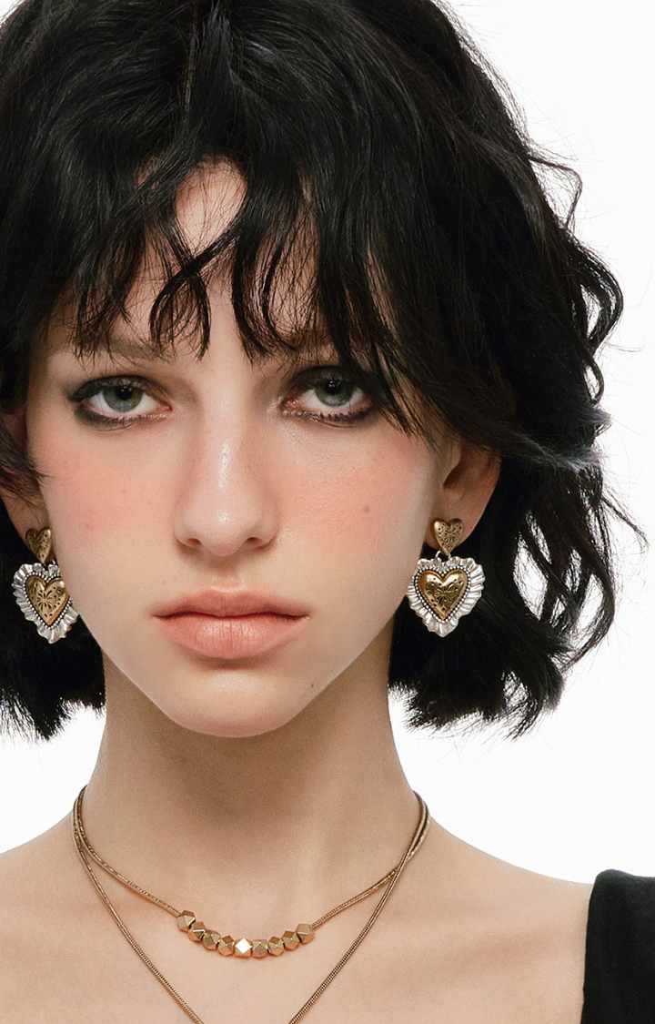 FIREWORK HEART DROP EARRINGS