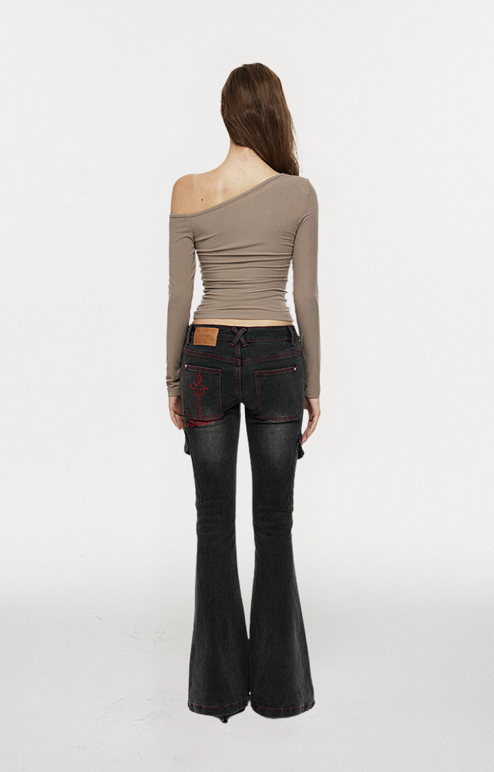 SAINT SIDE-SLIP ONE-SHOULDER CONTOUR TOP