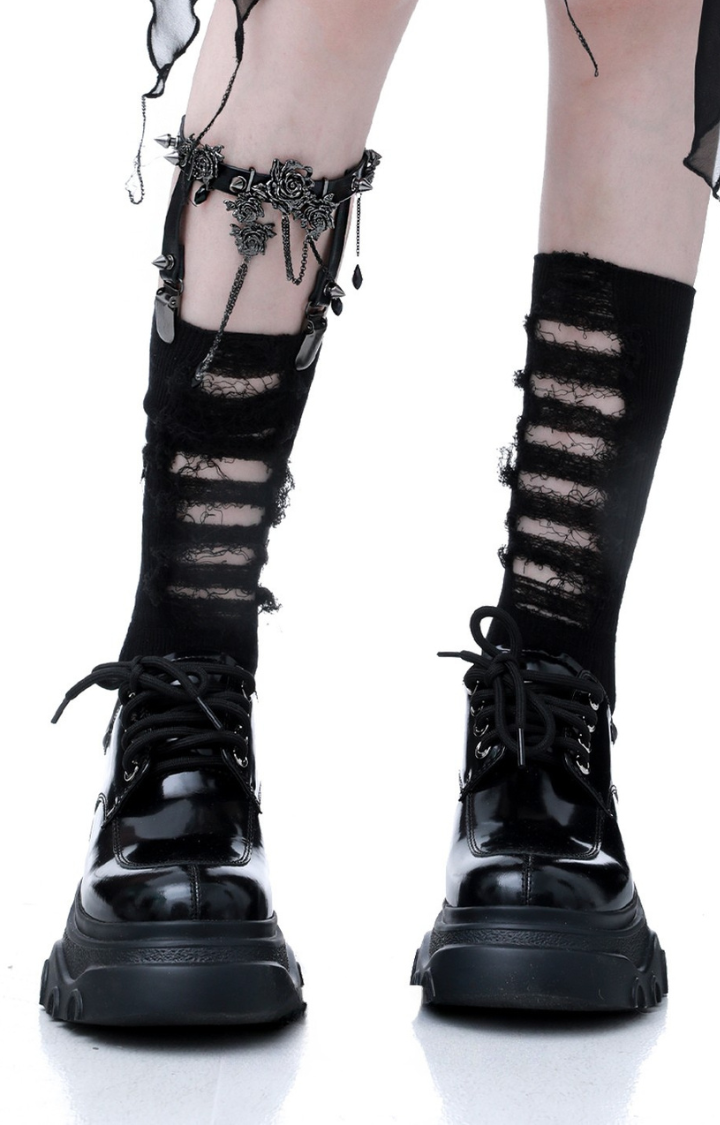 GOTHIC ROSE CHAIN HARNESS - THIGH & CALF FIT