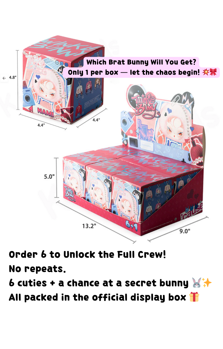 TWINKLE BUNNY BRAT – MOOD ROULETTE BLIND BOX (1 KEYCHAIN)