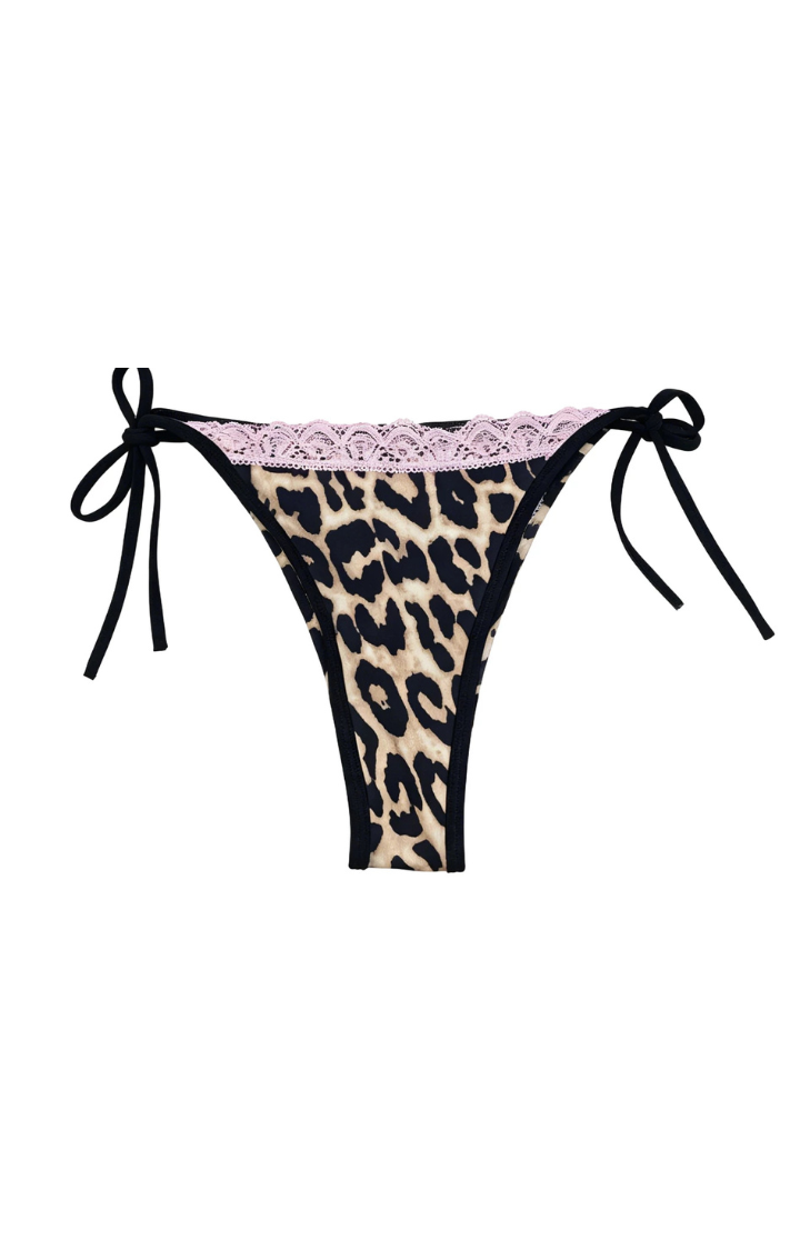 WILD ALIBI LEOPARD TRIANGLE BRA TOP