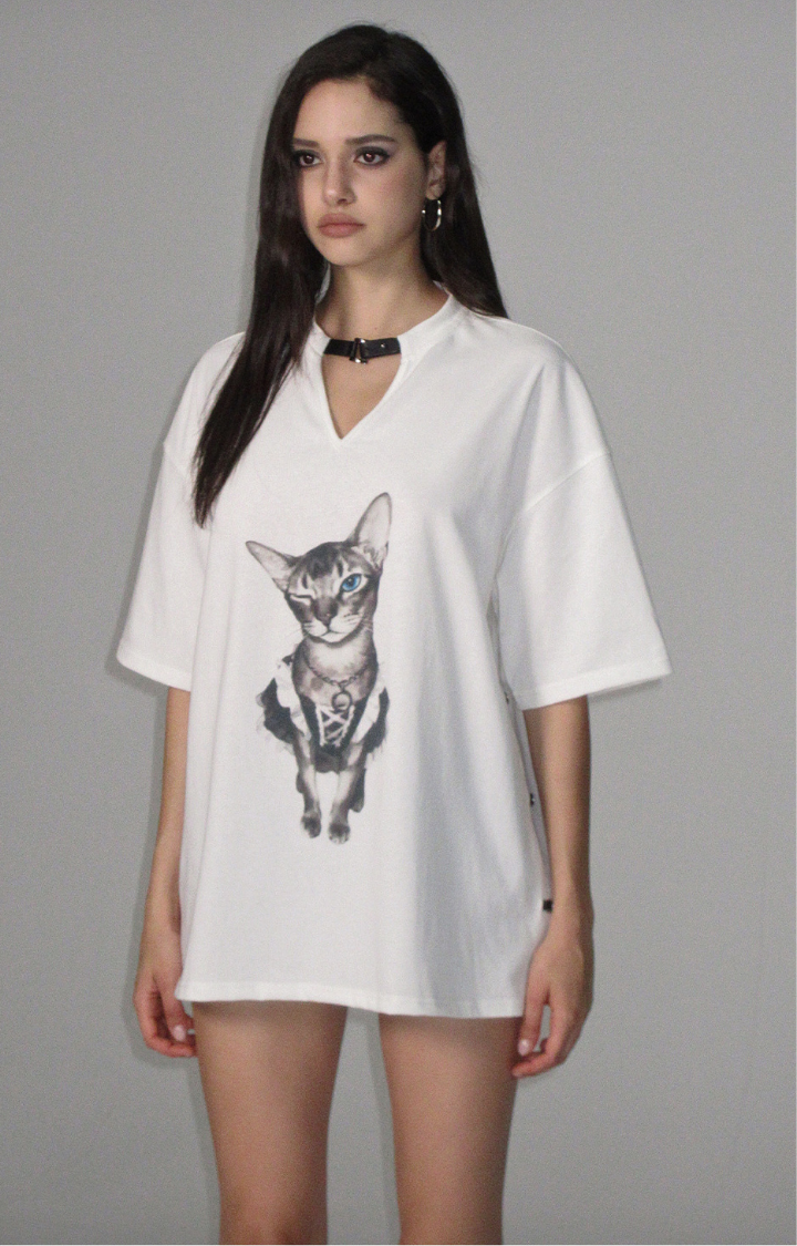 CATSAINT LACE-BACK TEE