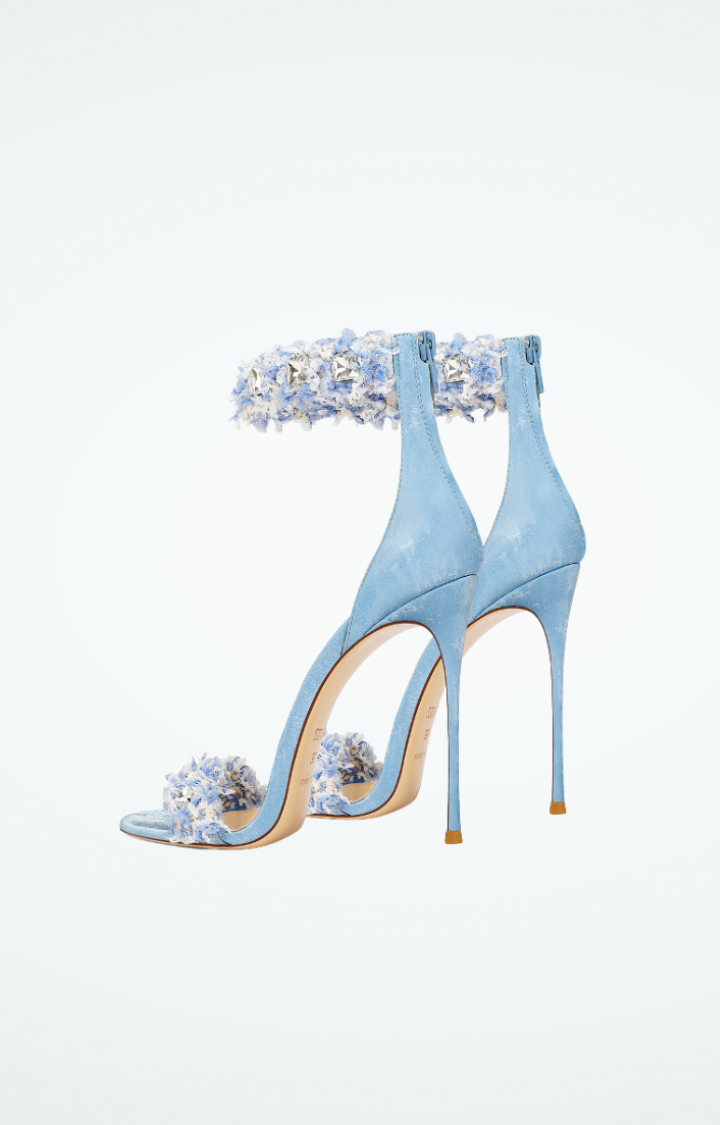 PETAL GRENADE HEELS - ICE BLUE