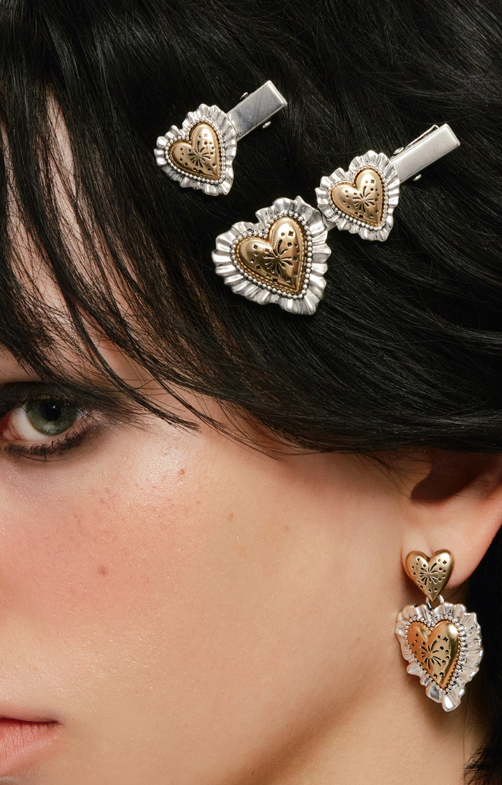 FIREWORK HEART HAIR CLIPS