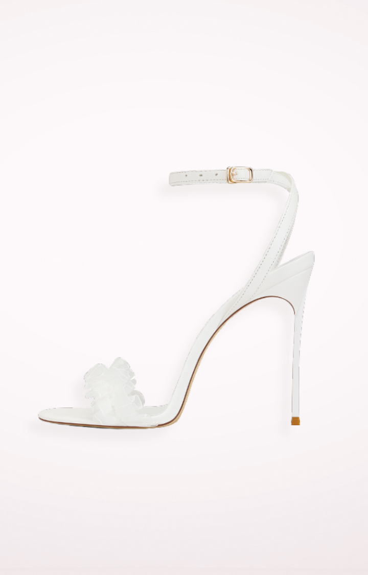 FRILL WHISPER HEELS WHITE