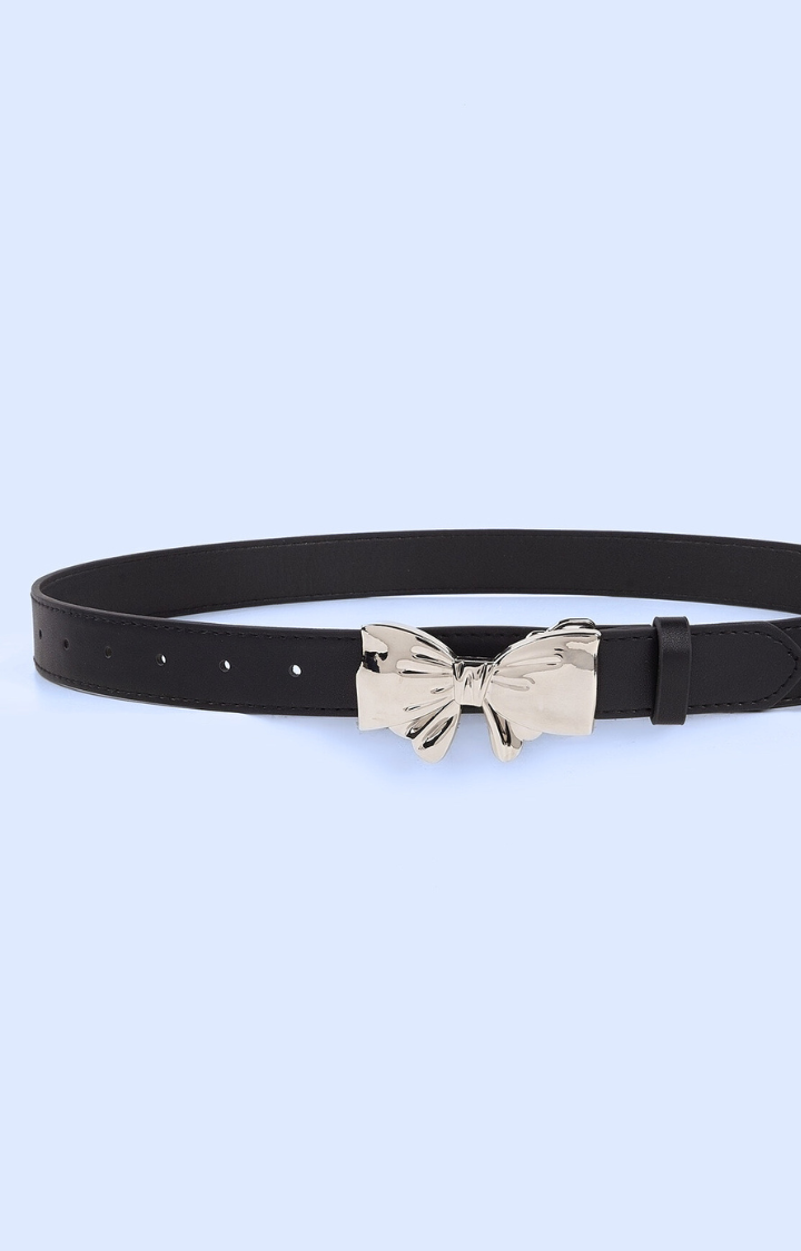 LUXE WING BOW BELT  METALLIC BUTTERFLY BUCKLE