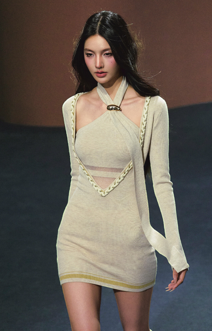 VANILLA HALO KNIT DRESS SET