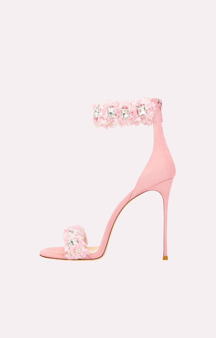 PETAL GRENADE HEELS - SUGAR PINK