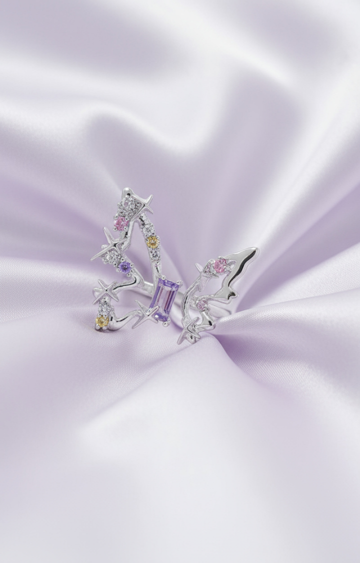 STARLIGHT BLOOM BUTTERFLY RING