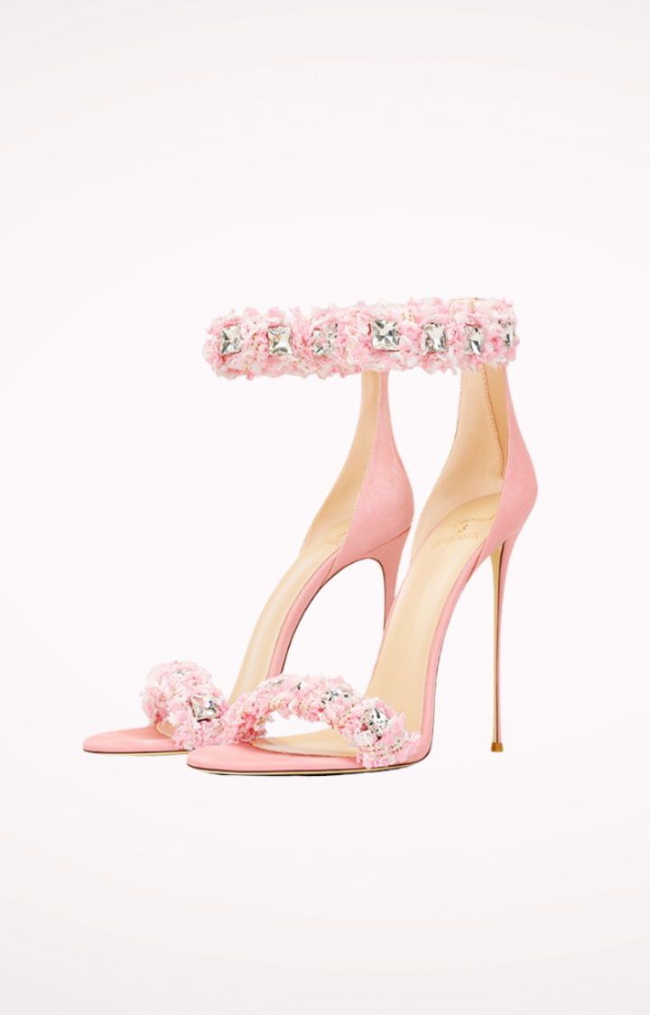 PETAL GRENADE HEELS - SUGAR PINK