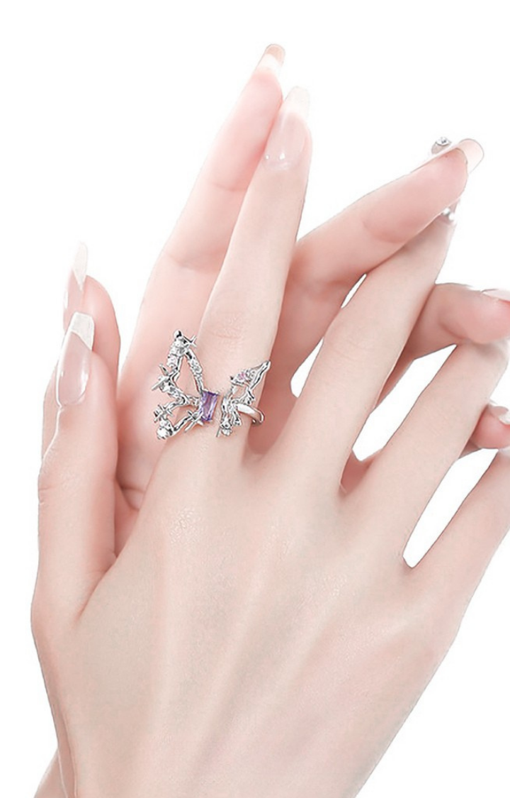 STARLIGHT BLOOM BUTTERFLY RING