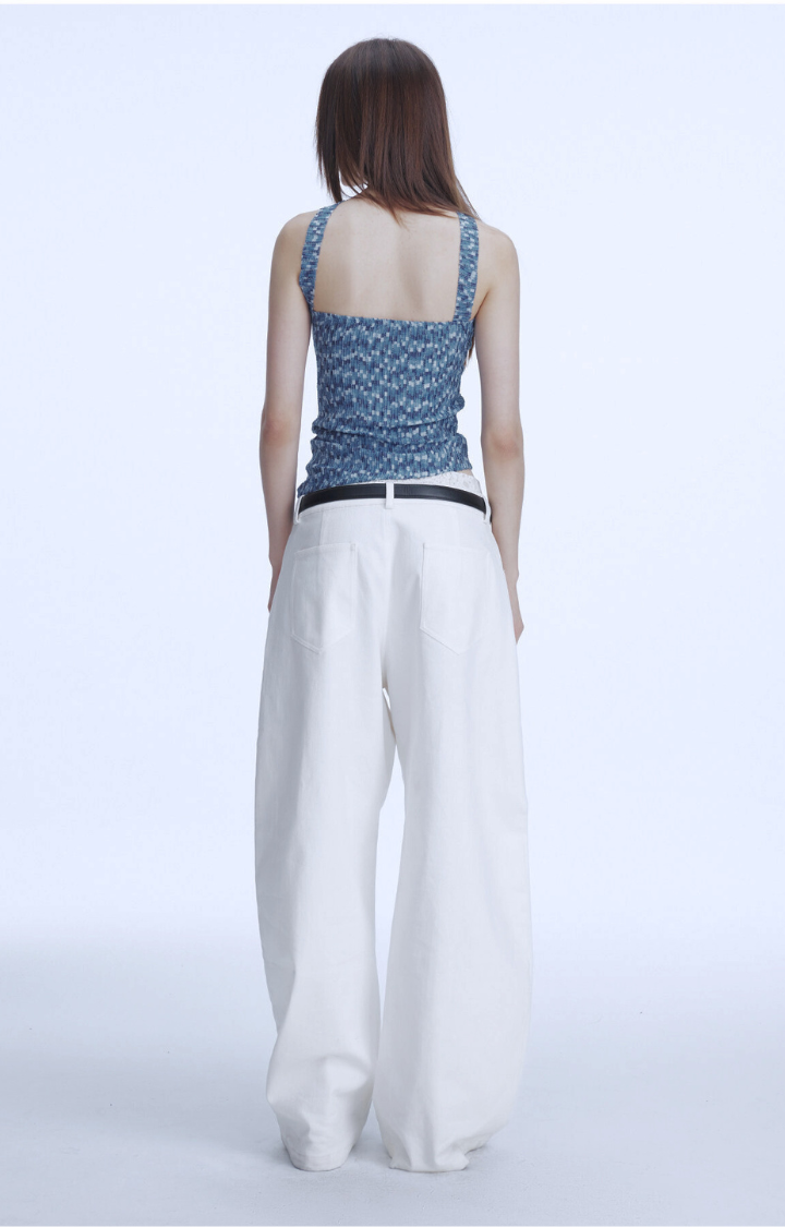 MIDNIGHT CHANNEL KNIT BANDEAU TOP