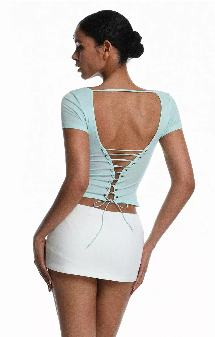 BACKTALK LACE-UP TOP