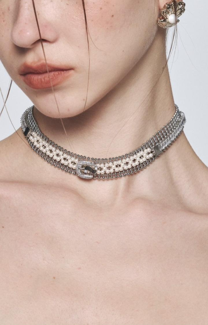 VEIL PEARL CHAIN CHOKER