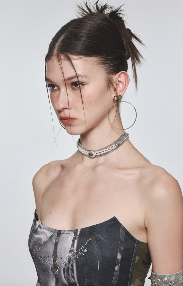 VEIL PEARL CHAIN CHOKER