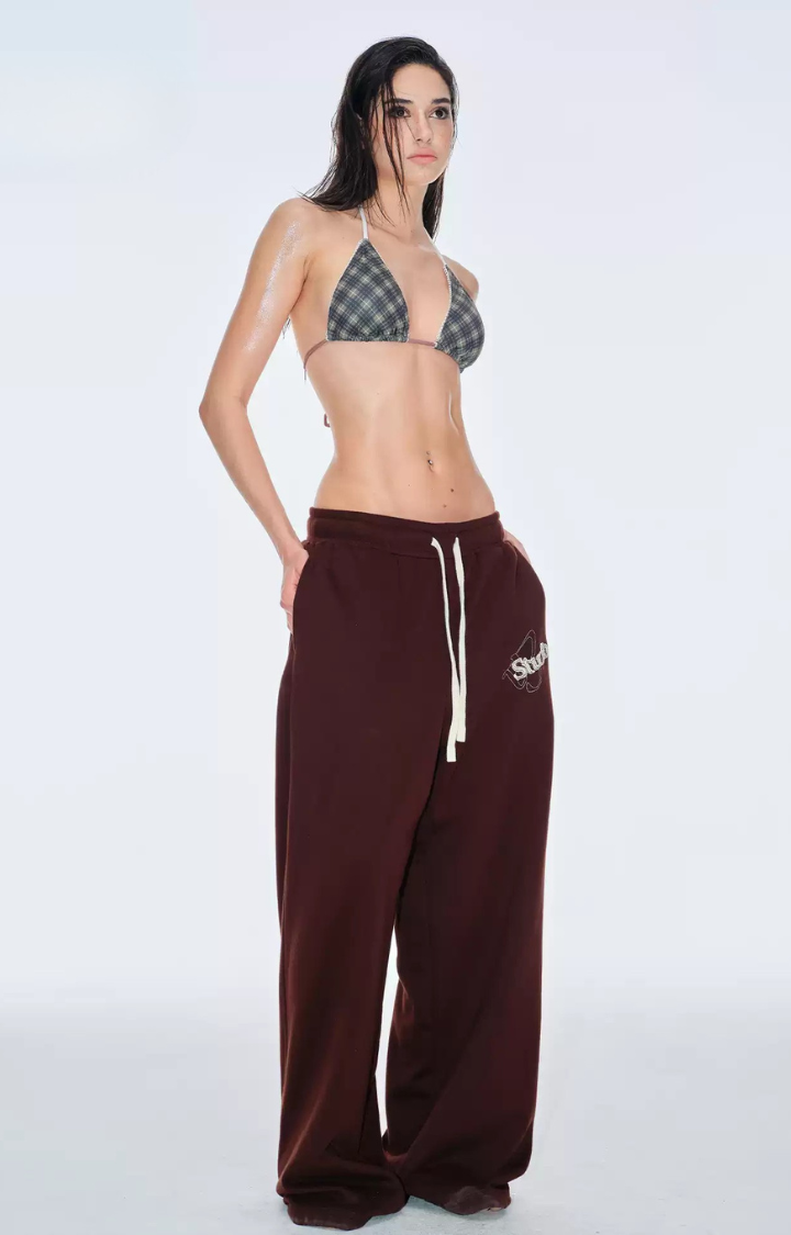 GREEN ENVY PLAID TRIANGLE BRA TOP