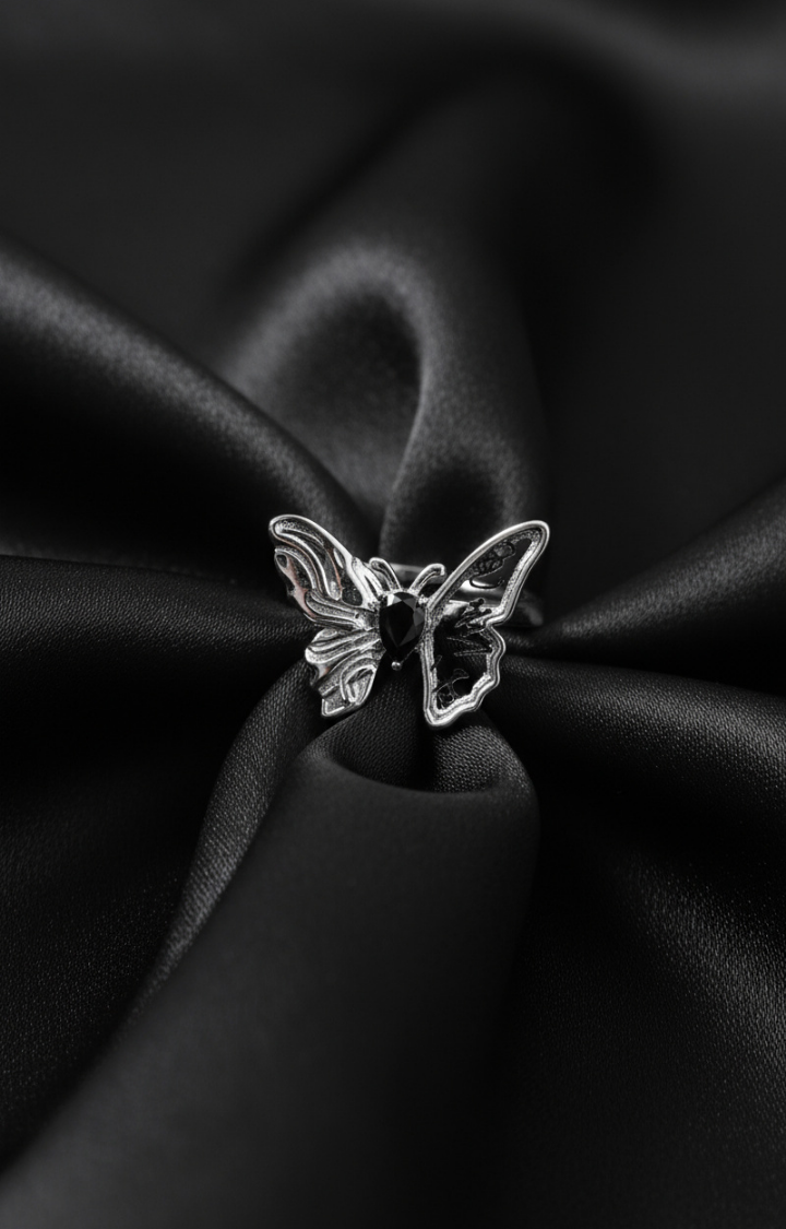 REBEL SCRIPT BUTTERFLY RING