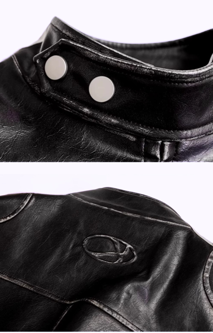 REBEL EDGE CROPPED JACKET IN BLACK RIOT