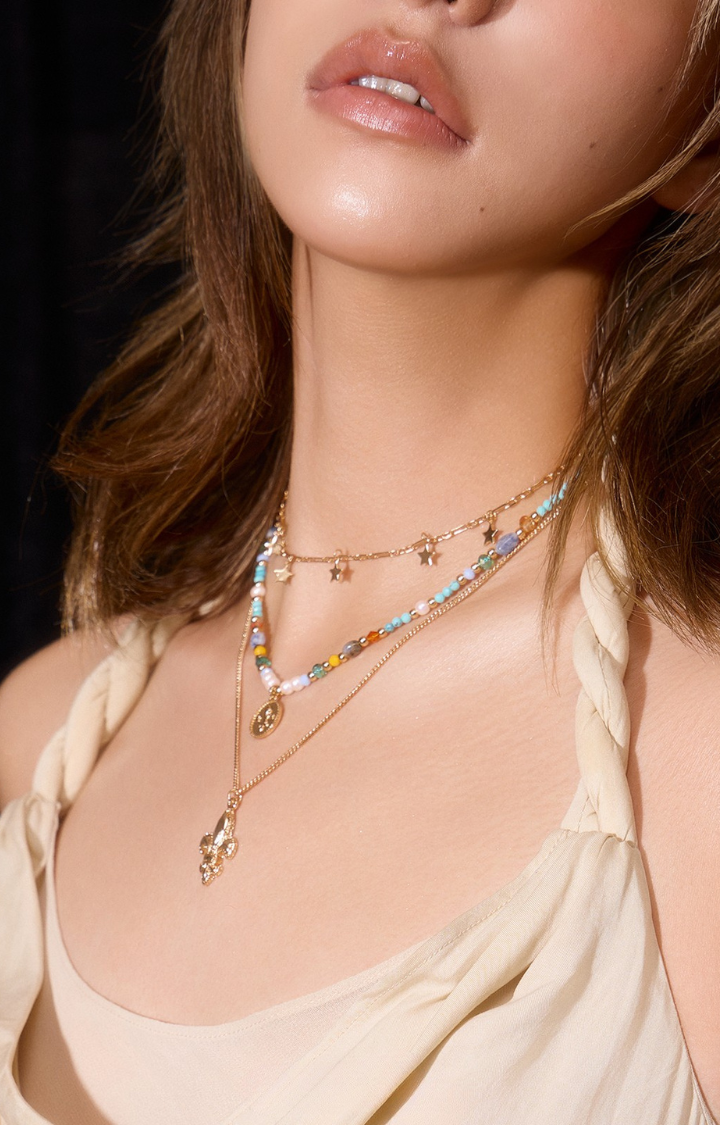 SUNSPELL VOYAGER LAYERED NECKLACE