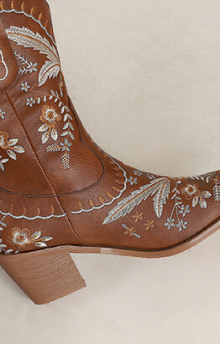 SADDLE BLOOM BOOTS - CINNAMON DUST