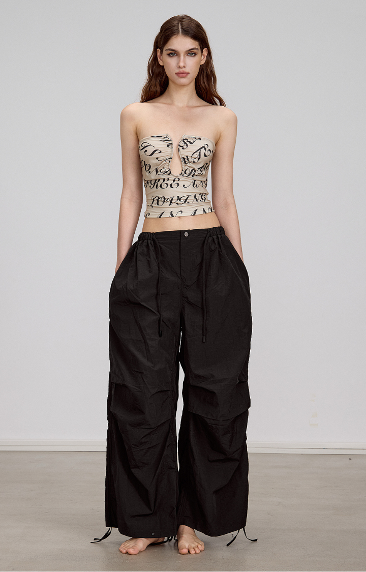 SAINT LETTERS CUTOUT TUBE TOP KHAKI PRINT EDITION