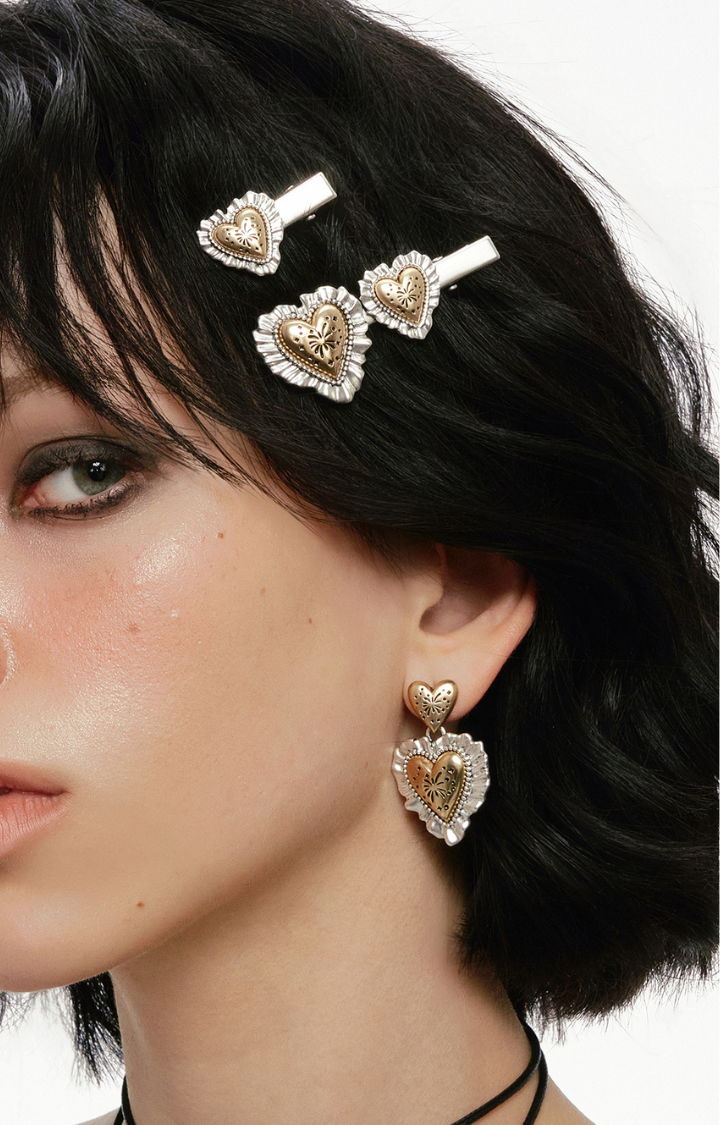 FIREWORK HEART DROP EARRINGS