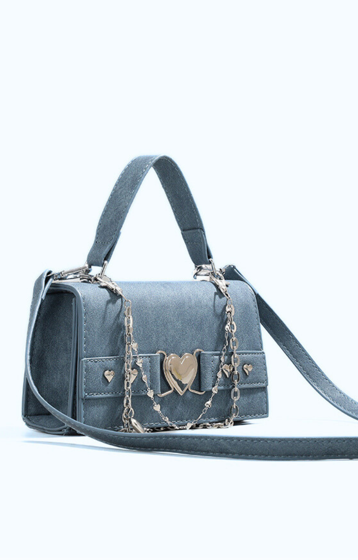 LOCKED HEART CRUSH SHOULDER BAG