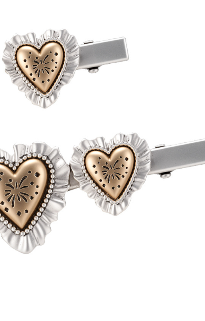 FIREWORK HEART HAIR CLIPS