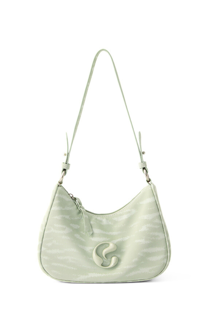 LUXE CURVE BAGUETTE BAG IN ICE LOTUS