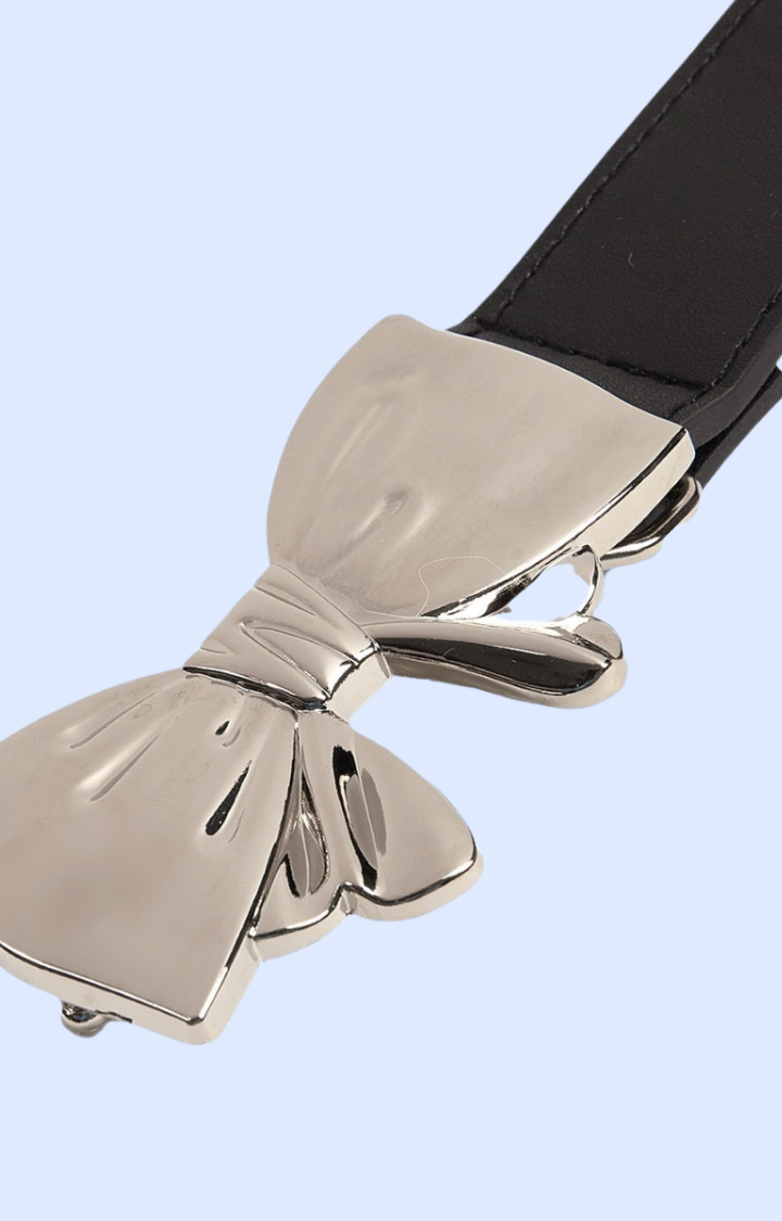 LUXE WING BOW BELT  METALLIC BUTTERFLY BUCKLE