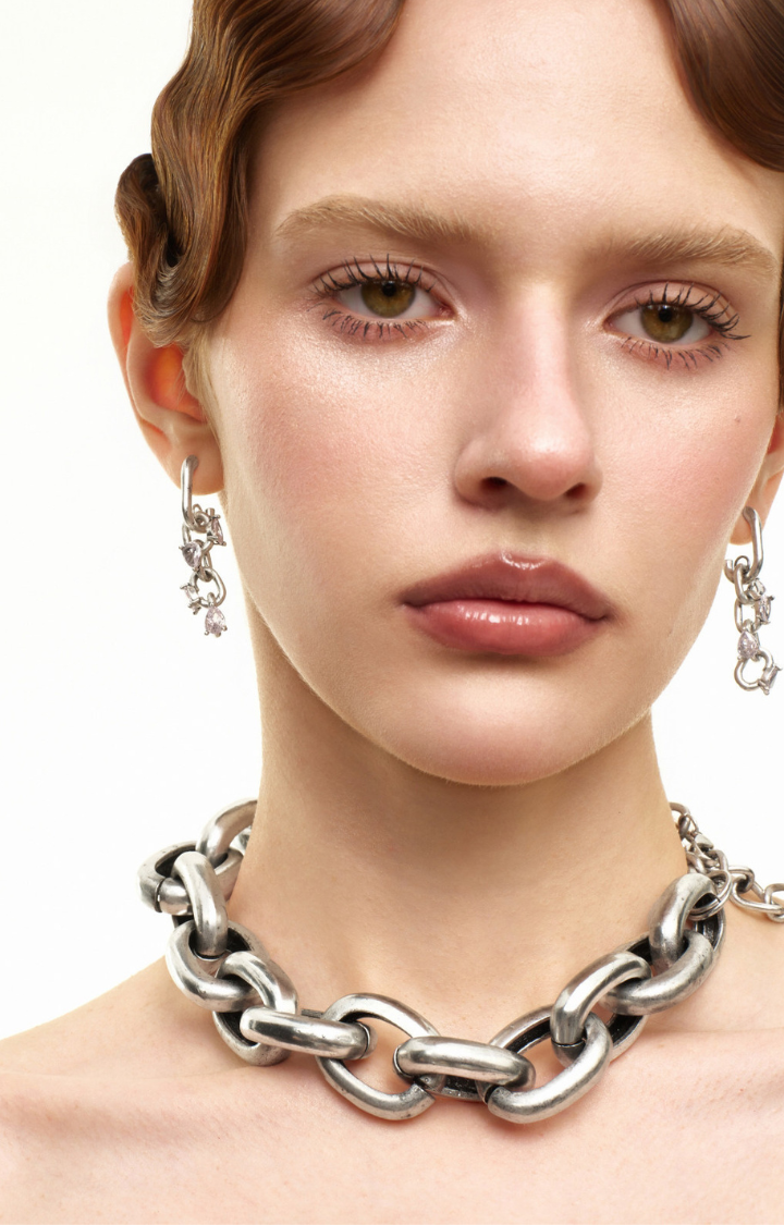 VIOLET LOCK DROP EARRINGS