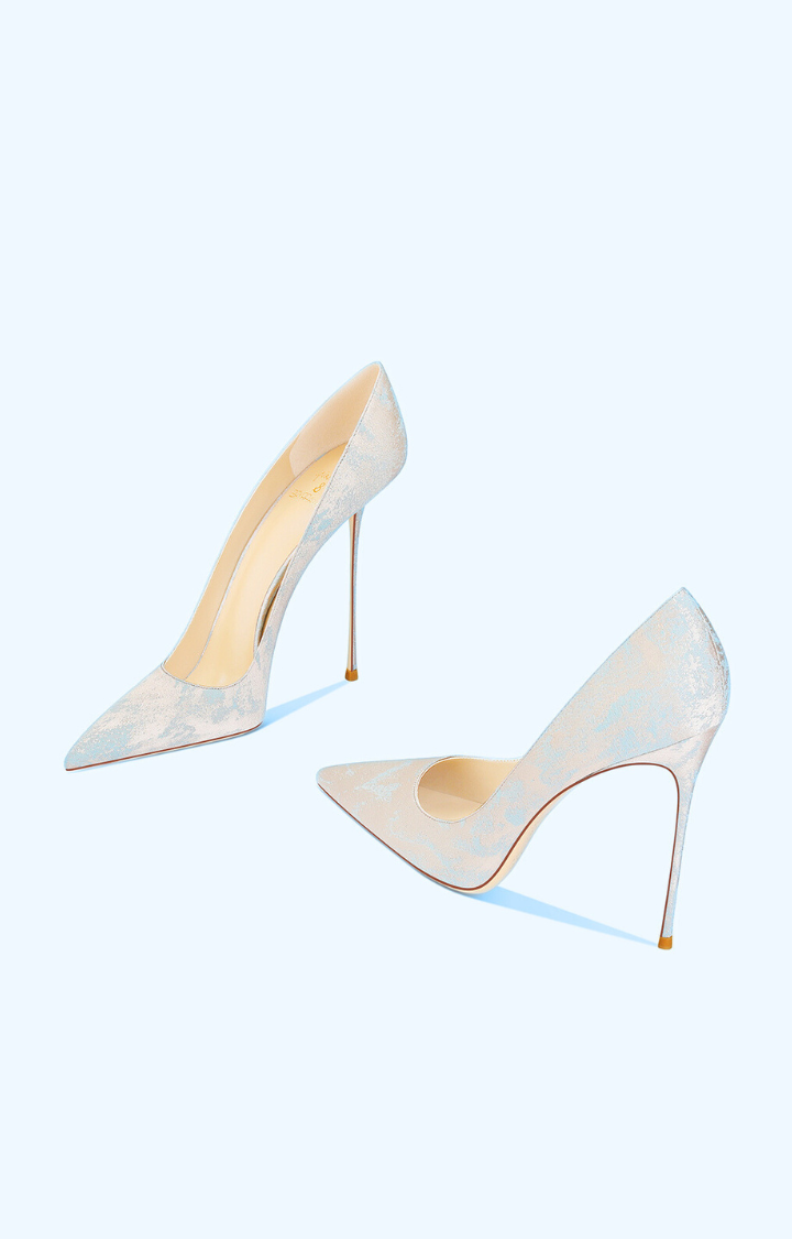 GLITTER BRAT MARBLE STILETTO HEELS IN ICE MARBLE RIOT