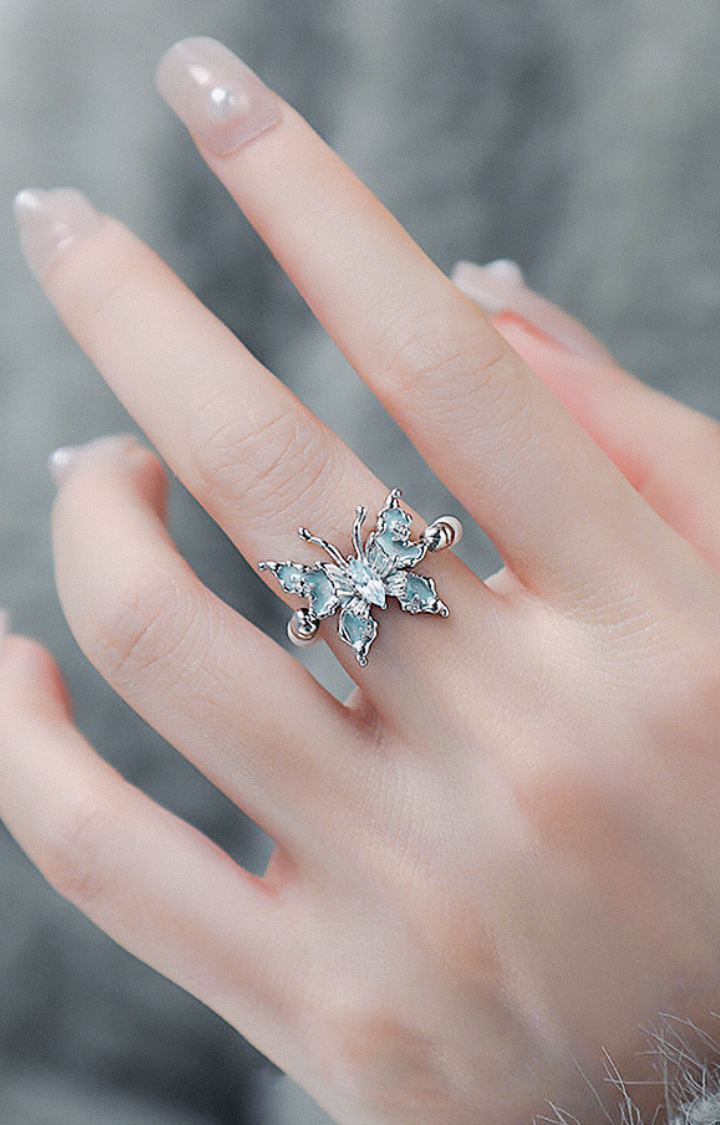 PEARL AURORA BUTTERFLY RING