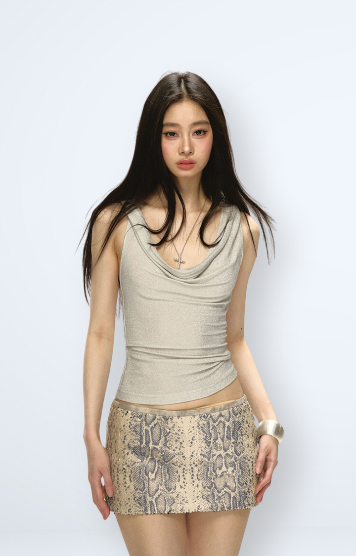 TOXIC LEGS SNAKESKIN MINI SKIRT