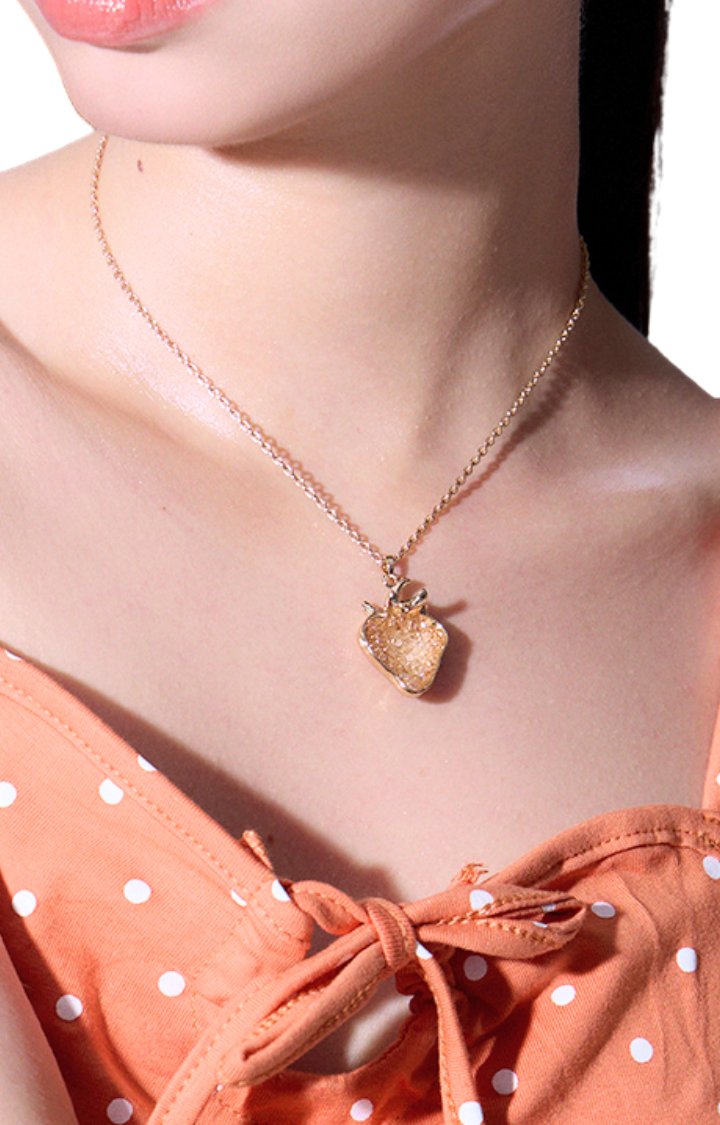 FROSTED STRAWBITES NECKLACE - PEACH BURN