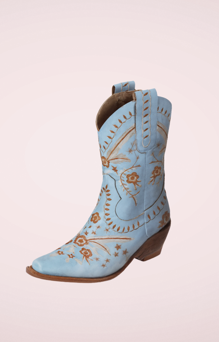 SADDLE BLOOM BOOTS - SKY RODEO