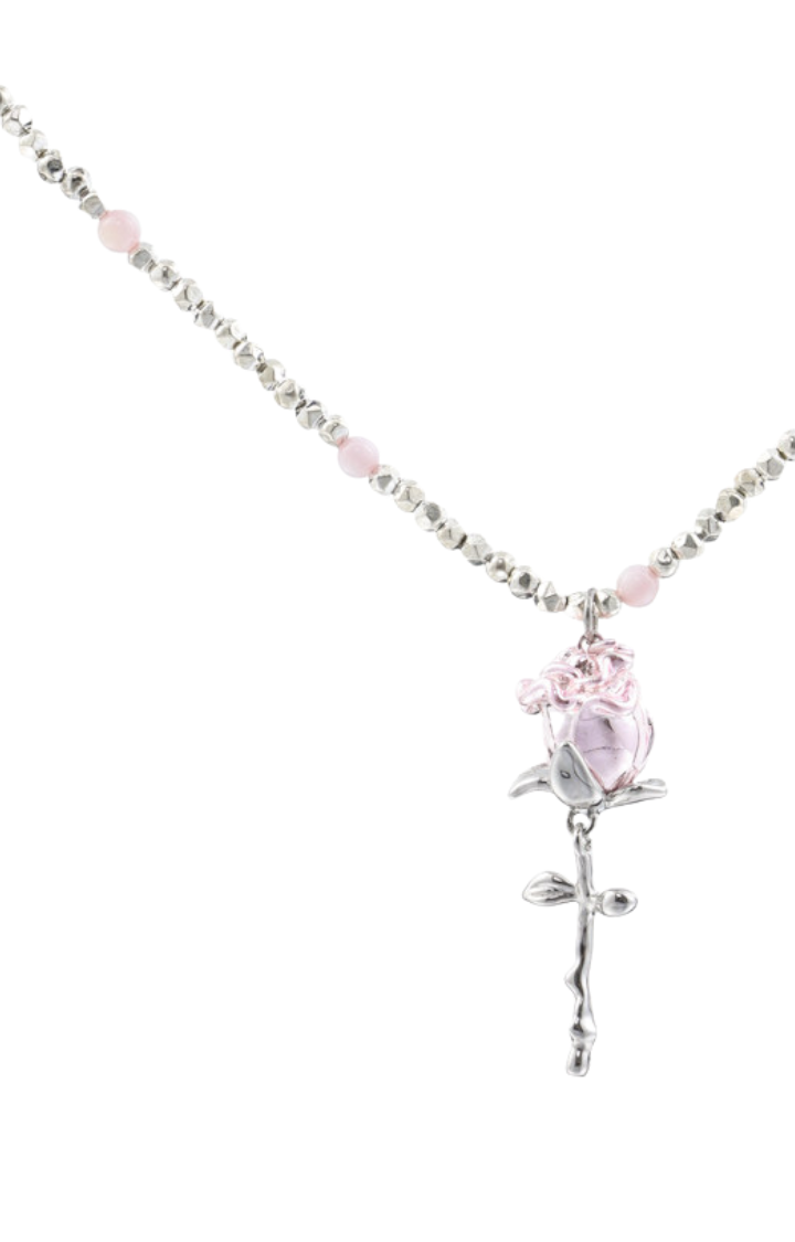 THE ROSE SIN ROSARY NECKLACE