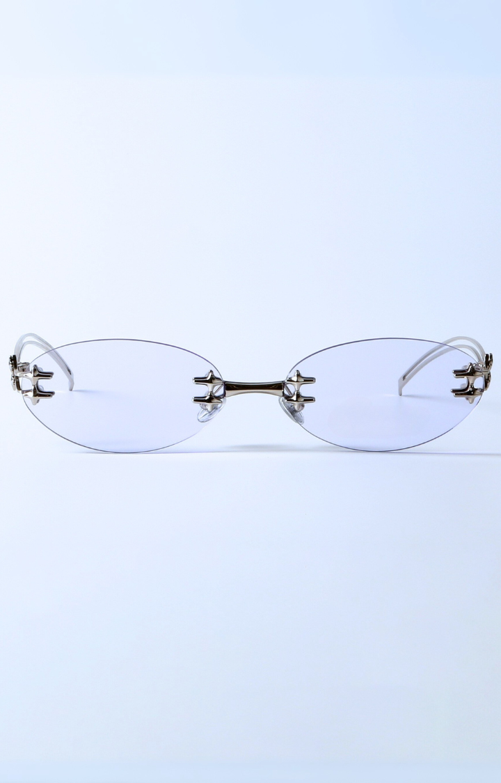 STARWIRE RIMLESS OVAL SUNGLASSES - MOONBEAM LILAC
