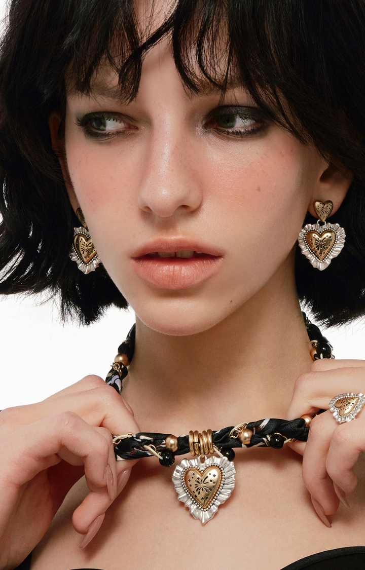 FIREWORK HEART DROP EARRINGS