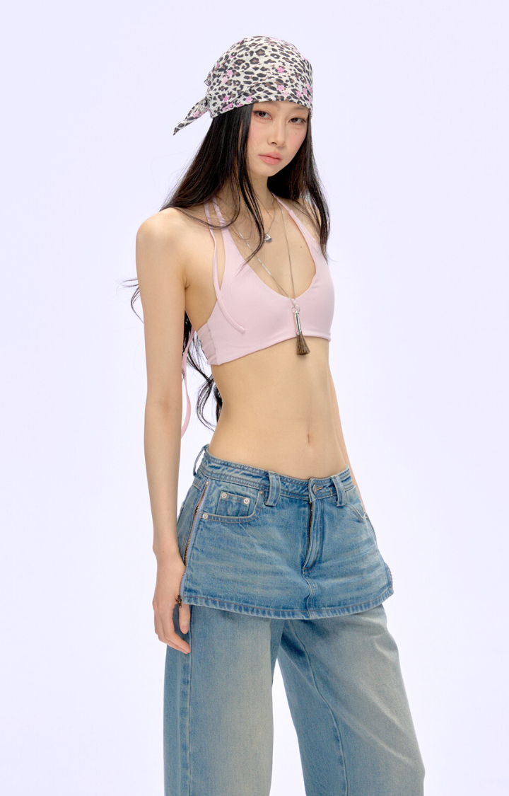 SOFT BITE HALTER BRALETTE – BABY PINK