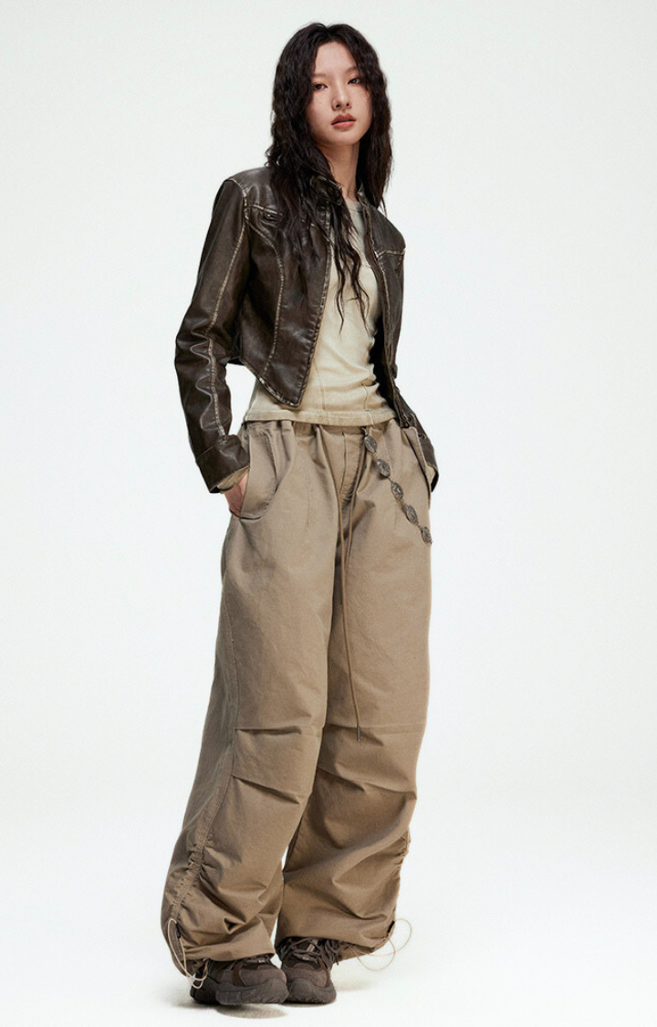 RUST CHAOS CROPPED JACKET